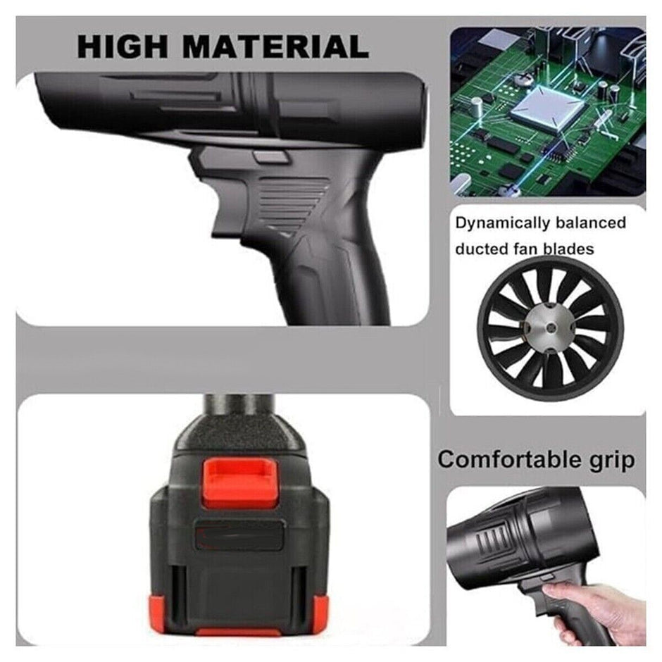 SOFFIATORE a DOPPIA BATTERIA 48 V per FOGLIE ASCIUGATRICE TURBO VENTOLA per AUTO