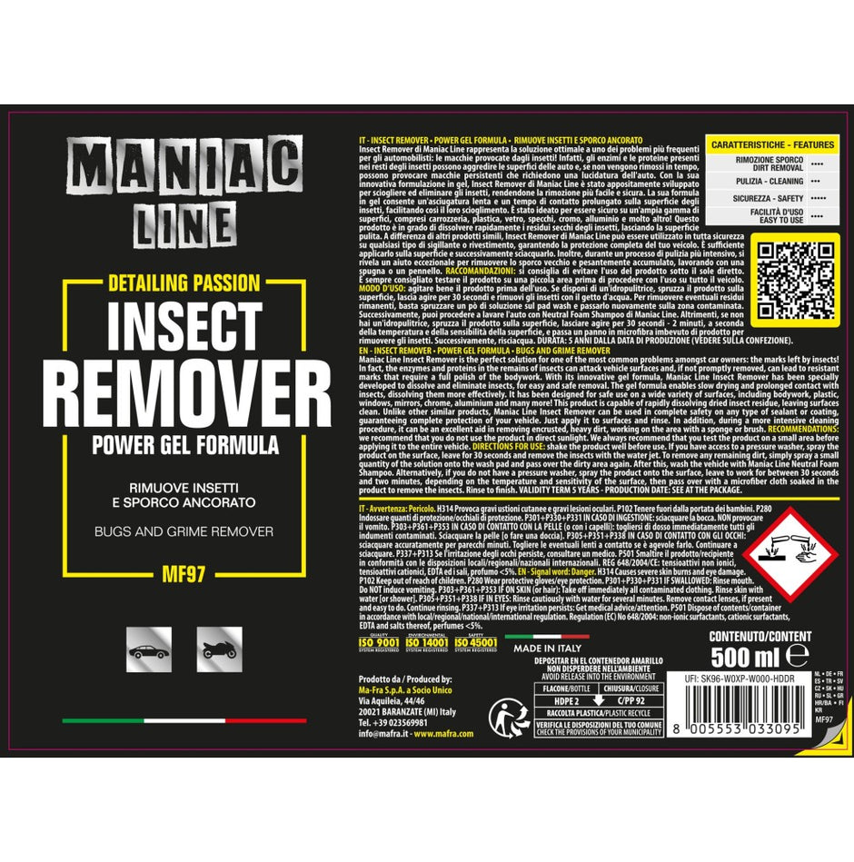 Insect Remover - Maniac Line For Car Detailing