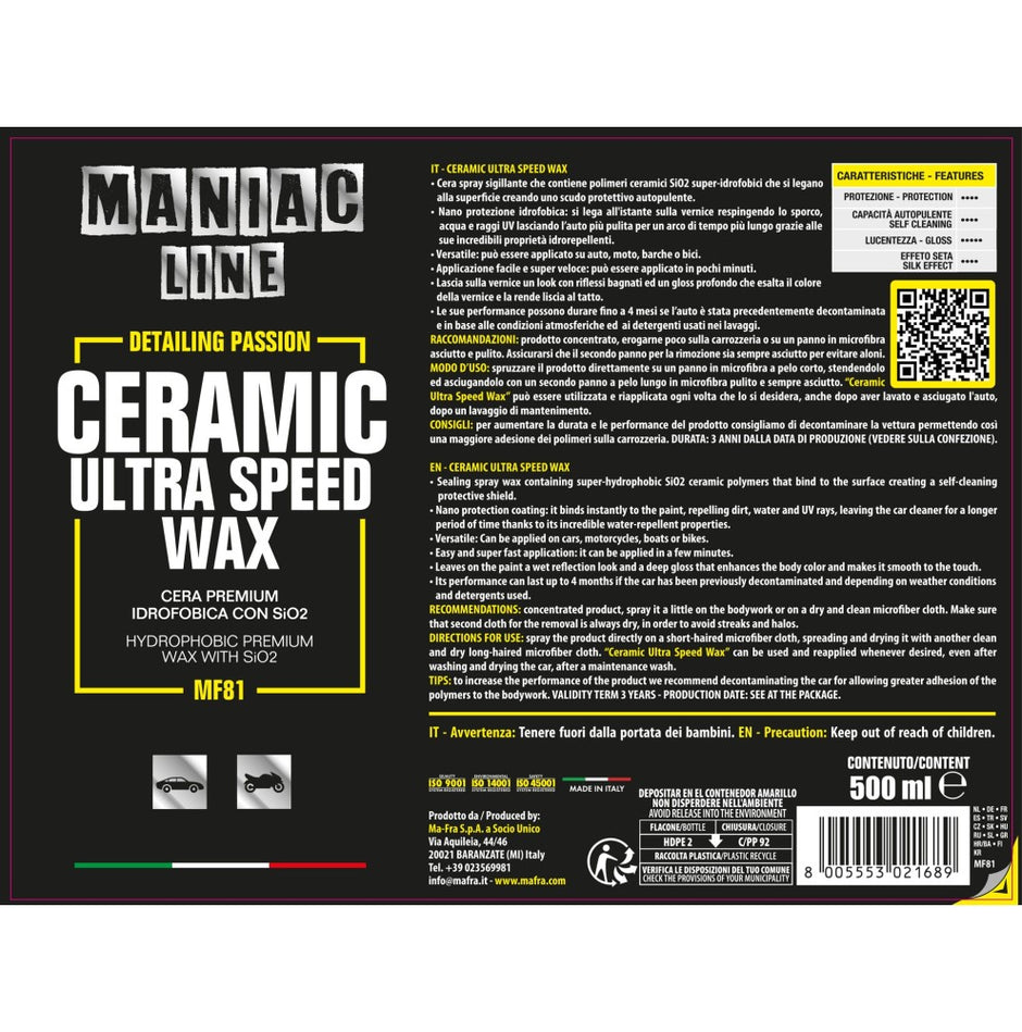 Applicazione cera ceramica auto con effetto idrofobico protezione 4 mesi